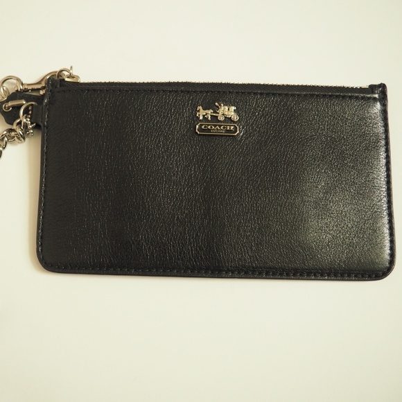 Coach Handbags - COACH Black Leather Wristlet